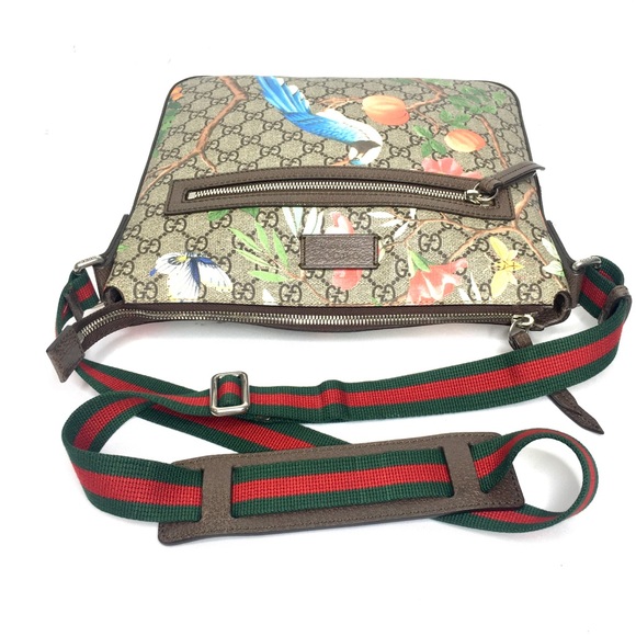 Authentic Gucci Tian crossbody unisex bag brown monogram coated bengal canvas - Picture 5 of 16